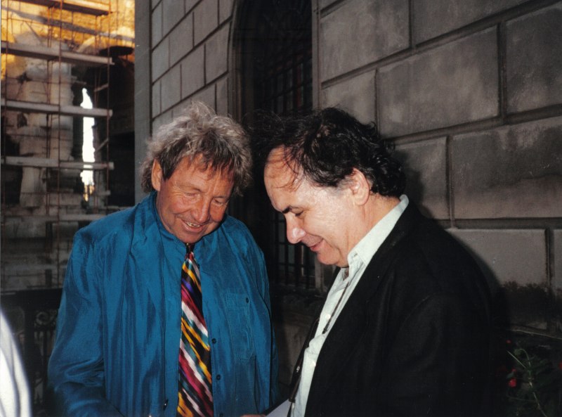 1990 - Con Robert Rauschenberg en la Costa Azul